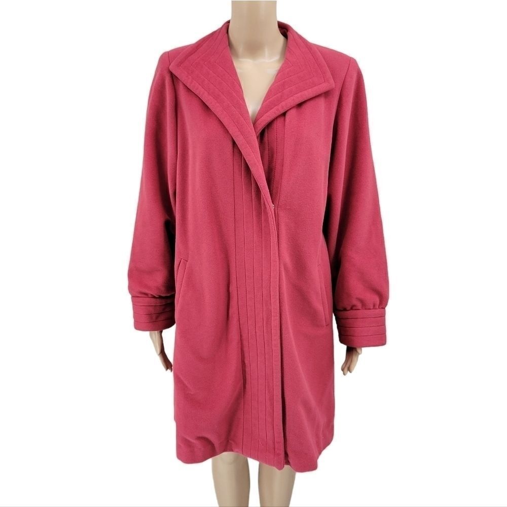 JULI De Roma Women's 80s Vintage Pink Coat
